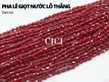 Dây pha lê giọt nước lỗ thẳng màu sắc loại đẹp tự làm DIY handmade