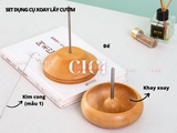 Set bát xoay lấy cườm (gỗ)