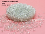 Cườm tròn trong suốt lõi bạc 2mm