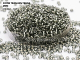 Cườm tròn trong suốt lõi bạc 3mm