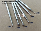 Bộ dụng cụ làm hoa lụa hoa vải 17 thanh nhiệt tạo hình cán gỗ (full hộp)