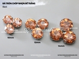 Đá tròn trắng đế trắng đế vàng khoen D 3D