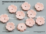Hoa nhựa 5 cánh màu mờ size 8mm nguyên liệu hoa tai DIY (túi 20 hoa)