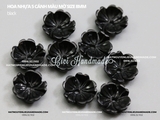 Hoa nhựa 5 cánh màu mờ size 8mm nguyên liệu hoa tai DIY (túi 20 hoa)
