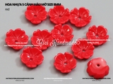 Hoa nhựa 5 cánh màu mờ size 8mm nguyên liệu hoa tai DIY (túi 20 hoa)