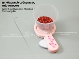 Set hũ xoay lấy cườm, kim sa, thêu tambours