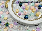 Hoa nhựa 5 cánh nổi 3D - 10mm