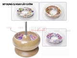 Set bát xoay lấy cườm (gỗ)