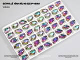 Đá pha lê rìu K9 size 9*14mm cao cấp đế dày