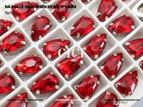 Túi 2 hạt đá pha lê hình khiên K9 size 9*14mm cao cấp đế dày không gỉ