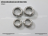 Đế hoa văn gắn đá hình tròn