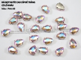 Túi 5 hạt đá giọt nước, đế trắng size đại 18*25mm 20*30mm