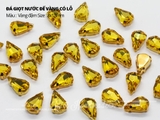 Túi 10 hạt đá giọt nước nhọn đế vàng 8*13mm