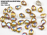 Túi 5 hạt đá giọt nước, đế trắng size đại 18*25mm 20*30mm