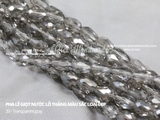 Dây pha lê giọt nước lỗ thẳng màu sắc loại đẹp tự làm DIY handmade