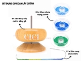 Set bát xoay lấy cườm (gỗ)