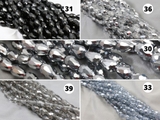 Dây pha lê giọt nước lỗ thẳng màu sắc loại đẹp tự làm DIY handmade