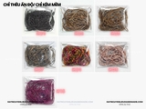 Túi 10g chỉ thêu ấn độ dạng kẽm xoắn nhăn mềm 1,5mm