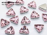 Túi 5 hạt đá tam giác đế bạc 18mm