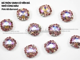 Đá tròn 12mm có viền đá nhỏ cùng màu