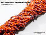 Dây Pha lê bánh cam size nhỏ 3*2mm màu hiếm