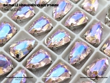 Túi 2 hạt đá pha lê hình khiên K9 size 9*14mm cao cấp đế dày không gỉ