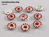 Đá hướng dương 3 tầng đế trắng/vàng