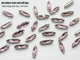 Set 10 hạt đá thoi dài đế bạc có lỗ 4*15mm