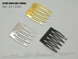Xược inox dẹt 5 răng sie nhỏ 2.6 x 2.3cm