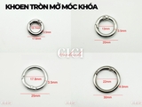 ĐÔI khoen mở móc khóa đính đá