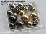 Hạt trai giả mạ kim loại xịn, bóng