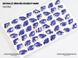 Đá pha lê rìu K9 size 9*14mm cao cấp đế dày