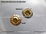 Đế hoa văn gắn đá hình tròn