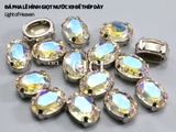 Đá bầu dục K9 đế thép dày có lỗ khâu