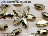 Hạt đá vàng kim đế vàng nhiều hình (Mined gold)