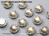 Đá vuông bo tròn cạnh viền đá trắng đế BẠC 12mm