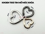 ĐÔI khoen mở móc khóa đính đá