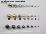 Hạt trai giả mạ kim loại xịn, bóng