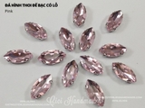 Túi 10 hạt đá thoi đế trắng có lỗ link 1/2
