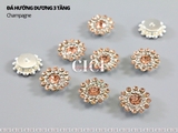 Đá hướng dương 3 tầng đế trắng/vàng