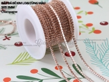 Túi 3m Dây đá đế kim loại cùng màu size 2.5mm