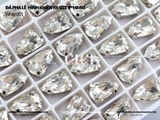 Túi 2 hạt đá pha lê hình khiên K9 size 9*14mm cao cấp đế dày không gỉ