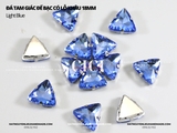 Túi 5 hạt đá tam giác đế bạc 18mm