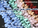 Pha lê giọt nước lỗ ngang 6*12mm