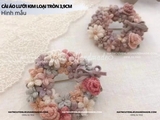 Cài áo lưới kim loại cài áo tròn mặt lưới 3.9cm