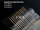 Vỉ 12 Kim khâu tay đầu vàng không cần xỏ chỉ