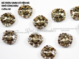 Đá tròn 12mm có viền đá nhỏ cùng màu