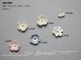Túi 20 hạt hoa nhựa 5 cánh phủ trai ánh AB size 10mm