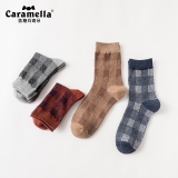 Caramella Hộp 4 đôi tất nam doanh nhân kẻ caro