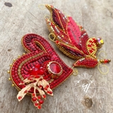 Đế hoa văn gắn đá hình tròn